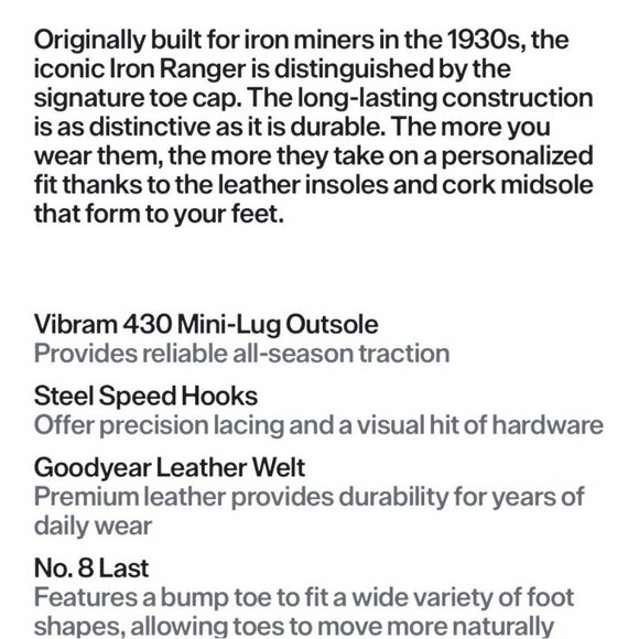 Red Wing Iron Ranger Black Leather Lace-Up Boots Size 10D Made In USA - Picture 8 of 10